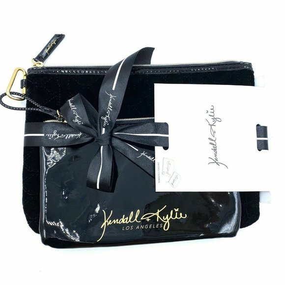Kendall & Kylie Handbags - NEW Kendall + Kylie Black Removable Pouches 2 Pc